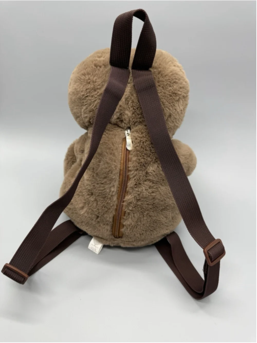 Carried Away by stepping stones Sloth Plush Backpack Brown/Cream zipper